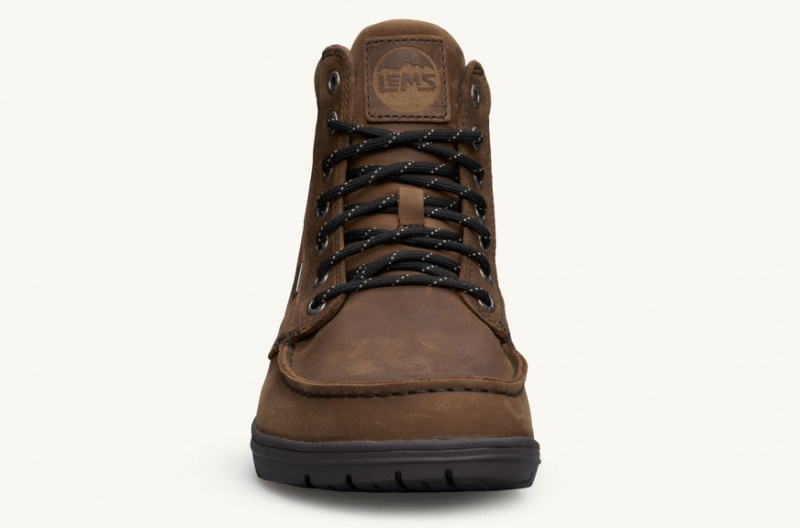 Brown Lems Waterproof Boulder Boot Canada Men's Boots - YQK-85064