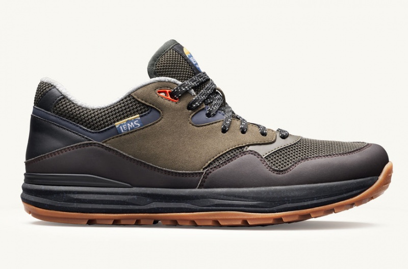 Dark Grey / Olive Lems Trailhead Hiking Shoes - TRY-27280