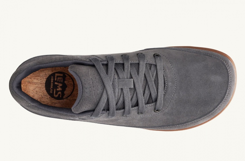 Grey Lems Chillum Suede Men Barefoot - BAO-97977