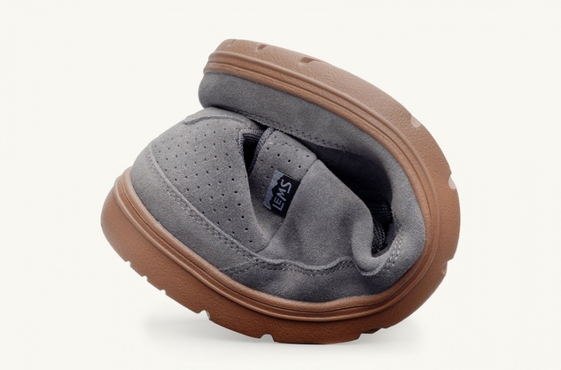 Grey Lems Chillum Suede Men Barefoot - BAO-97977