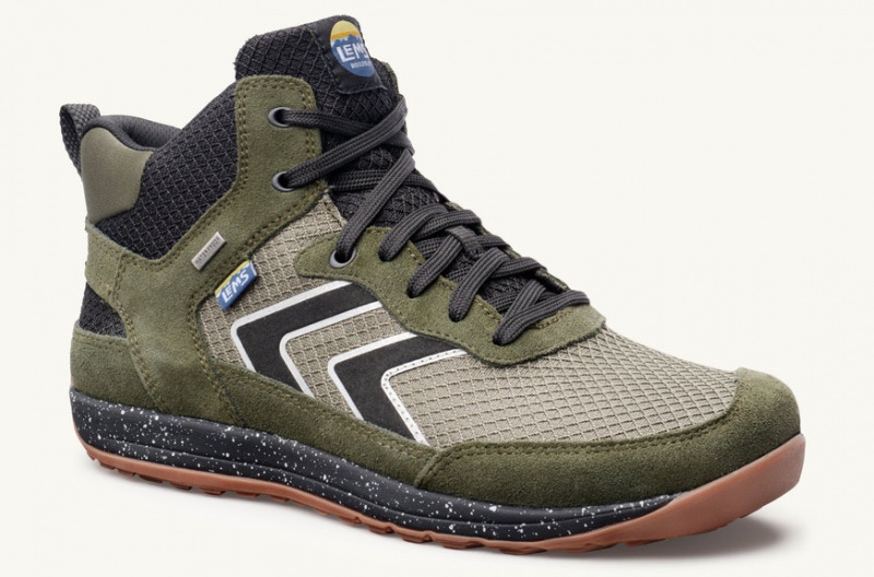 Olive / Beige Lems Primal Pursuit Mid Waterproof Trail - GBH-31637