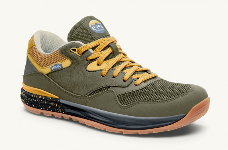 Olive / Yellow Lems Trailhead Hiking Shoes - GQL-23361