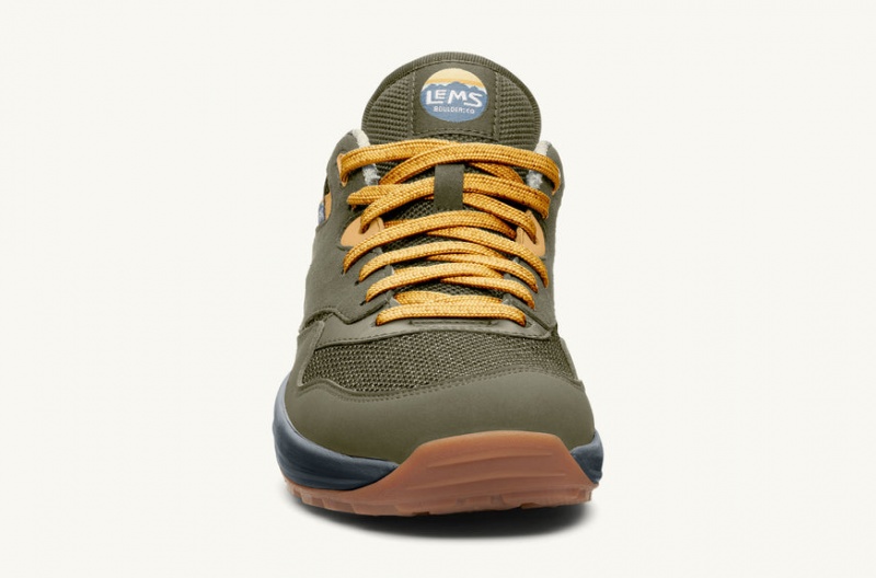 Olive / Yellow Lems Trailhead Hiking Shoes - GQL-23361